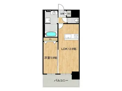 フィネストリーノ守谷(1LDK/3階)の間取り写真