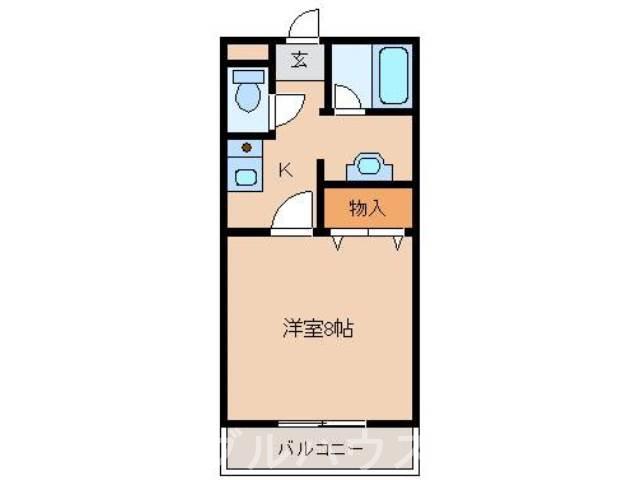 オーパスワン(1K/1階)の間取り写真
