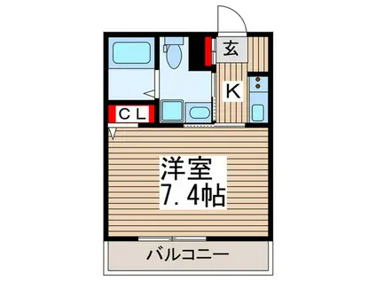 ステーションスクエア(1K/1階)の間取り写真