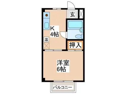 サンコーポ2号(1K/2階)の間取り写真