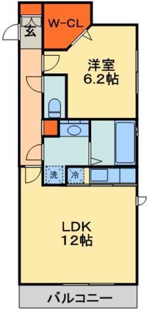 SEJOUR BOW(1LDK/3階)の間取り写真