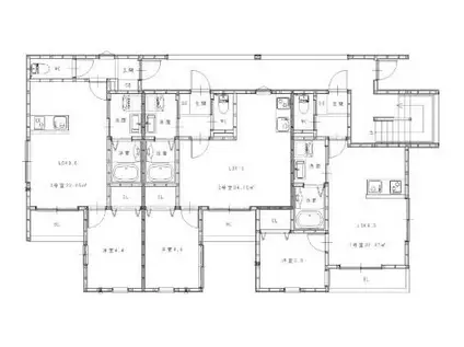 ELLINA波多江駅北(1LDK/1階)の間取り写真