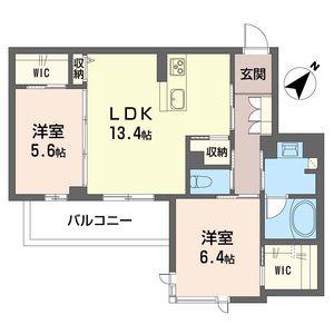 カムイ チセ(2LDK/2階)の間取り写真