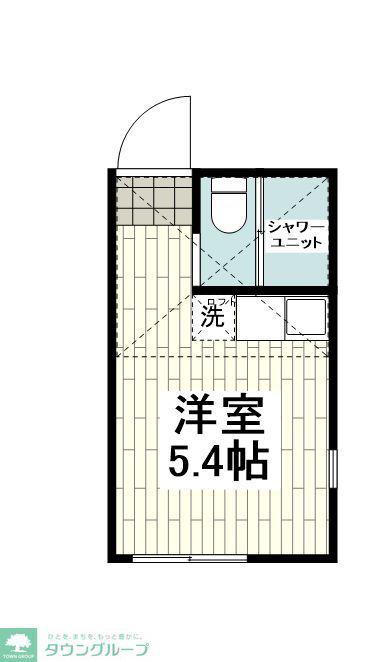 ユナイト富岡マリンジェッター(ワンルーム/1階)の間取り写真