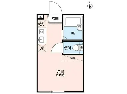 アペックス・堀切VI(ワンルーム/1階)の間取り写真