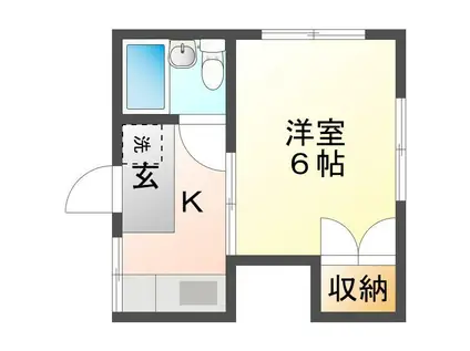 コーポ小竹(1K/2階)の間取り写真