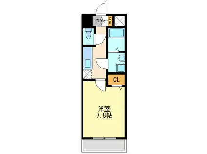 レジュールアッシュPREMIUM TWIN-1(1K/12階)の間取り写真