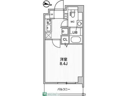LUNIQ錦糸町(1K/2階)の間取り写真