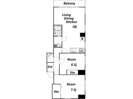 パークハイム寿(2LDK/2階)の間取り写真