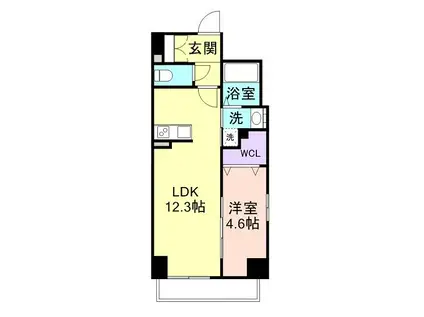 NEXTAGE吉田(1LDK/6階)の間取り写真