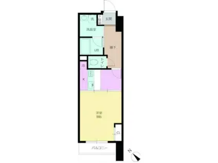 パワーハウスザレジデンス(1DK/5階)の間取り写真