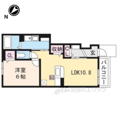 モンテグランデⅡ(1LDK/1階)の間取り写真
