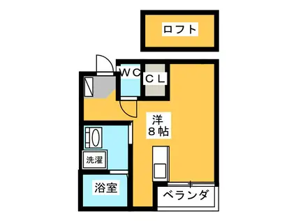 GRACE COURT SHIZUOKA(ワンルーム/1階)の間取り写真