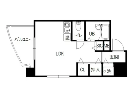 ステラ池田町(ワンルーム/3階)の間取り写真