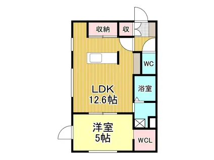 ノルフィーノ セラI(1LDK/1階)の間取り写真