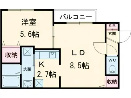 STARTING POINT(1LDK/2階)の間取り写真