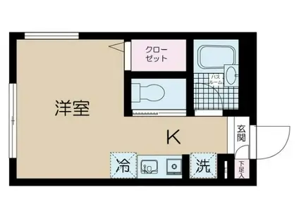 ラフィネ芦花公園A(ワンルーム/3階)の間取り写真