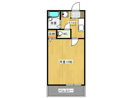 シルエーラ大橋(1K/2階)の間取り写真