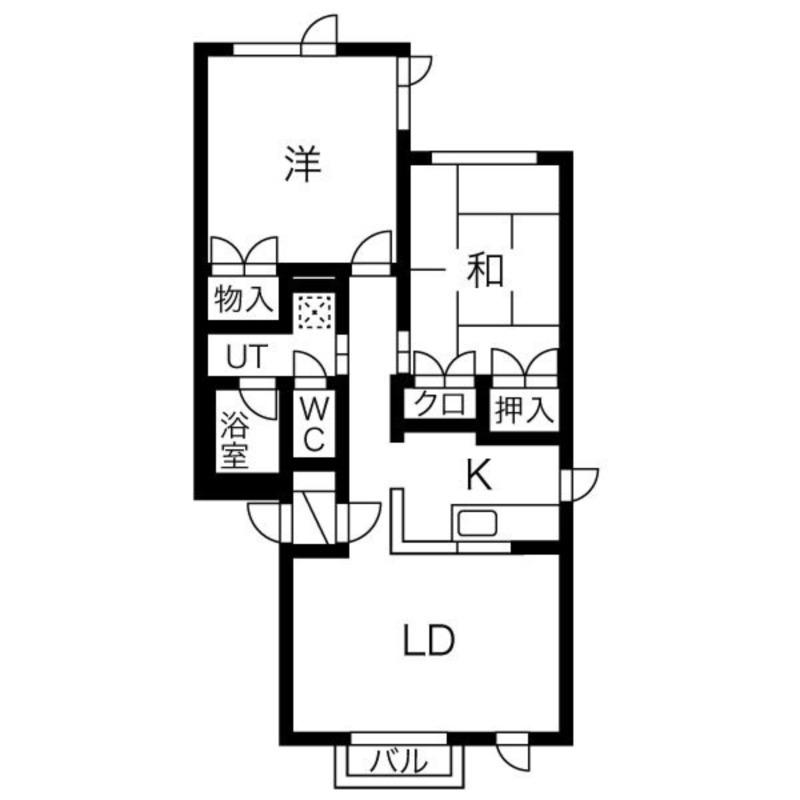 チュチュハーダム(2LDK/2階)の間取り写真
