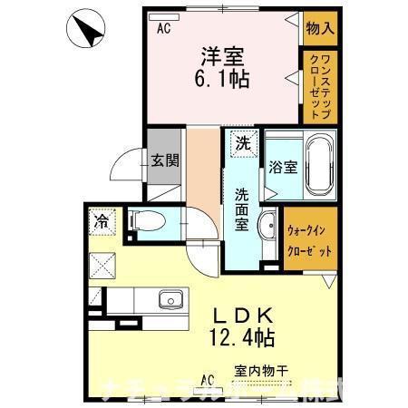 ヴェルドミール(1LDK/1階)の間取り写真