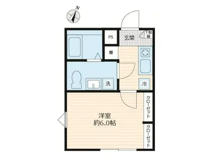 GLOWDIA(1K/1階)の間取り写真