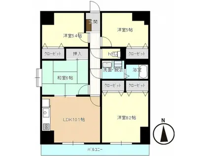 ニューロータス(4LDK/3階)の間取り写真