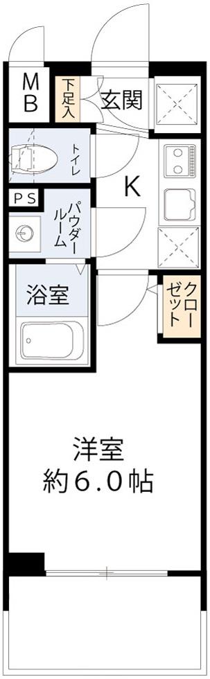 エスリード天六ラグジェ(1K/5階)の間取り写真