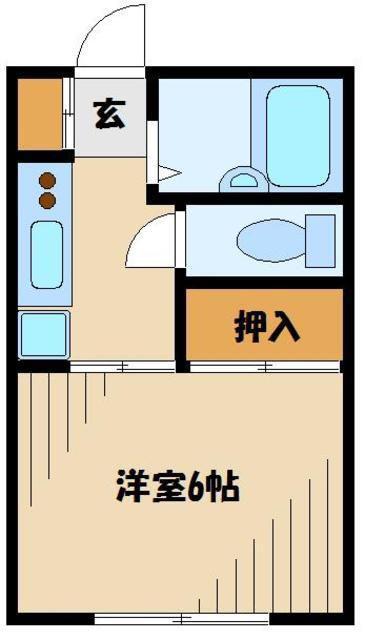 ロジュマン久米川(1K/1階)の間取り写真