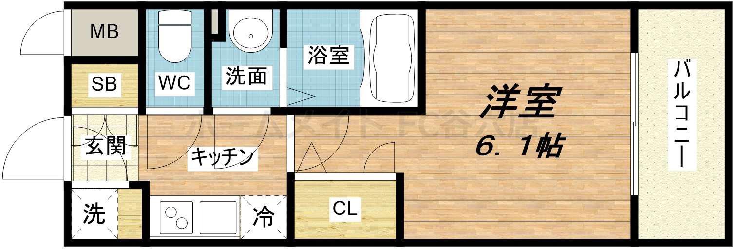 エスリード梅田グランノース(1K/8階)の間取り写真