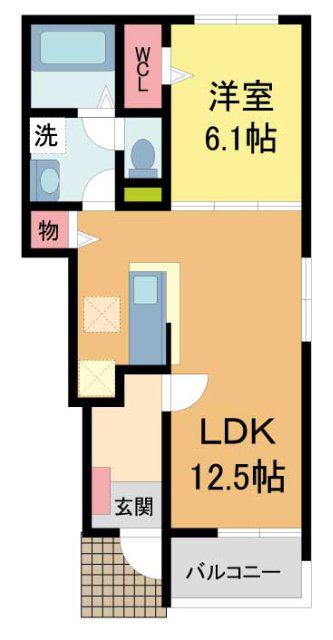 阪急伊丹線 伊丹駅(阪急) 徒歩22分 2階建 新築(1LDK/1階)の間取り写真