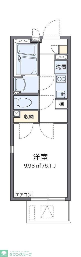 レオネクストローリエ(1K/1階)の間取り写真