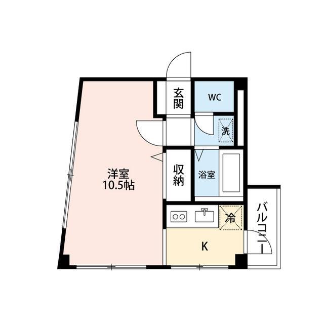 マンションHKM(1K/1階)の間取り写真