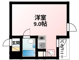 バトンルージュ(ワンルーム/1階)の間取り写真