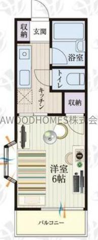 BCASA金沢八景IIRE-BORN(1K/1階)の間取り写真