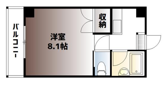リーガI(1K/3階)の間取り写真