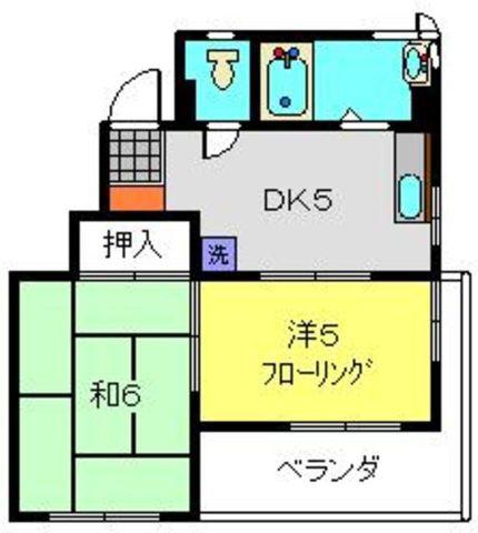 ライジングビルYOSHIZAKI(2DK/5階)の間取り写真