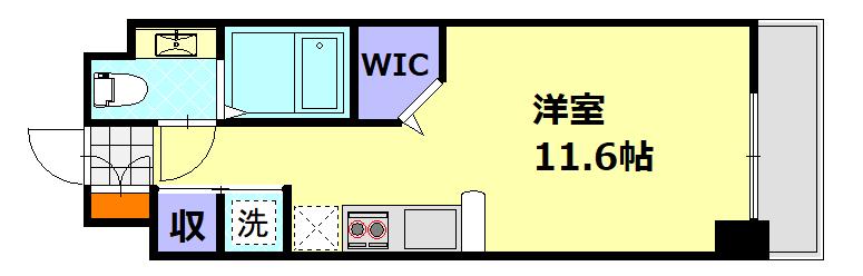 LE CIEL庚午北(ワンルーム/5階)の間取り写真