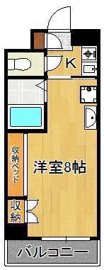 レディーローザ(1K/5階)の間取り写真