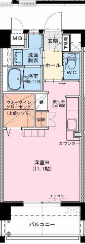CHIC FORUM JYM (ワンルーム/8階)の間取り写真