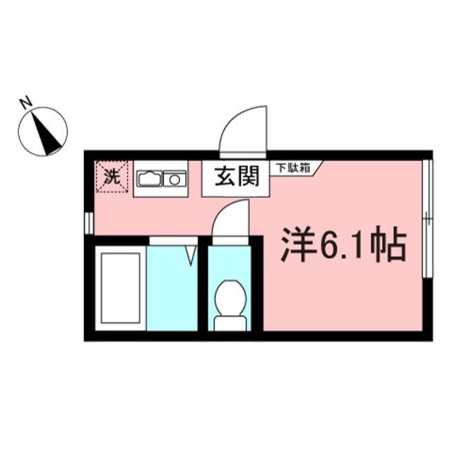 ベレグ溝の口(ワンルーム/1階)の間取り写真