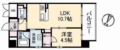 フォルト・マーレ(1LDK/2階)の間取り写真