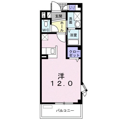 ジュール フェリエ(ワンルーム/3階)の間取り写真