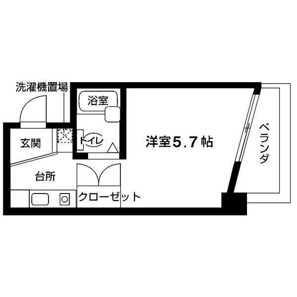 ベルウッド(ワンルーム/4階)の間取り写真