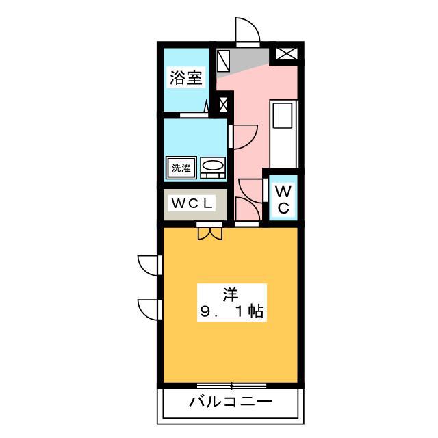 AXIS永田町(1K/3階)の間取り写真