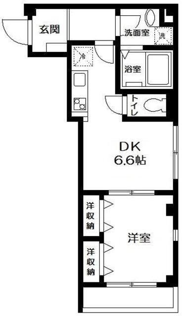 ビューノラメゾン(1DK/1階)の間取り写真