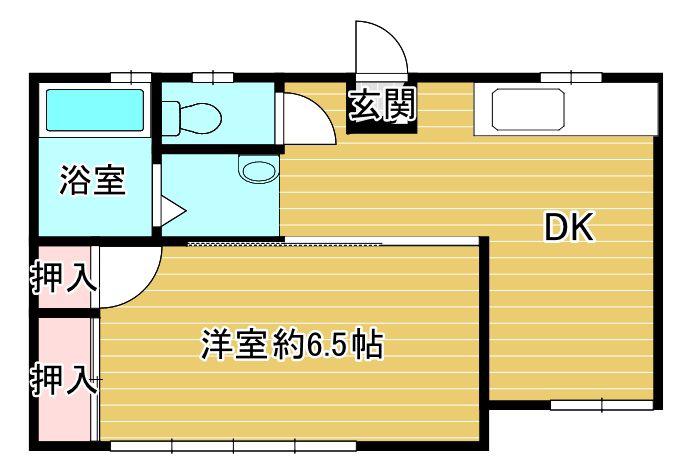 コーポエトス(1DK/1階)の間取り写真