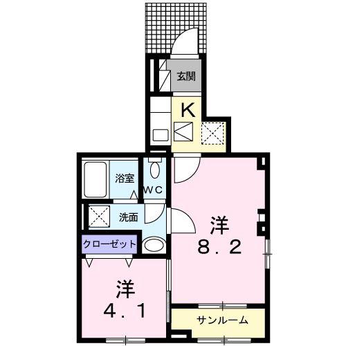 エル ドラード エボ(2K/1階)の間取り写真