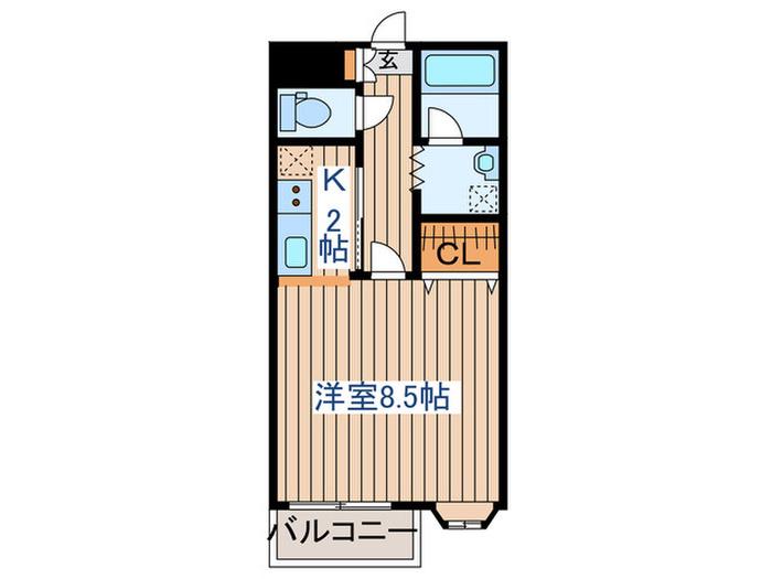 マルタ・II(1K/1階)の間取り写真