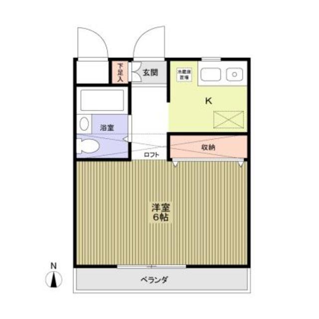 小池ハイツ(1K/2階)の間取り写真