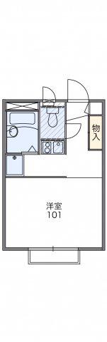 レオパレス緑町(1K/1階)の間取り写真